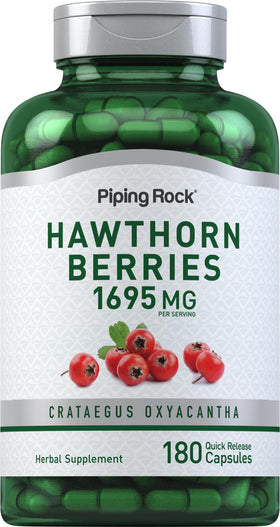 Piping Rock Baies d'Aubépine 1695mg 180 Capsules vue avant