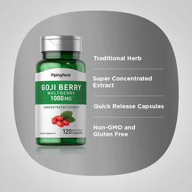 Piping Rock Baies de Goji - Capsules à libération rapide