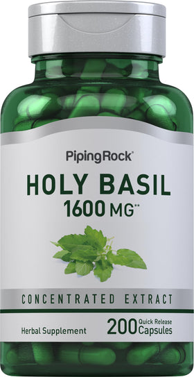 Piping Rock Basilic Sacré 200 Capsules vue avant