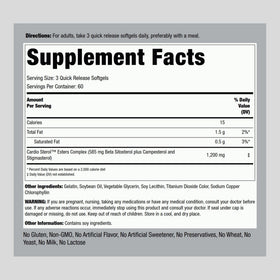 Piping Rock Beta Sitosterol 1200 mg 180 gélules arrière