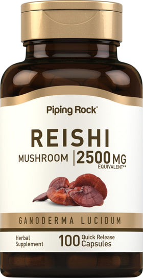 Piping Rock Capsules de Champignon Reishi 100 Gélules vue de face