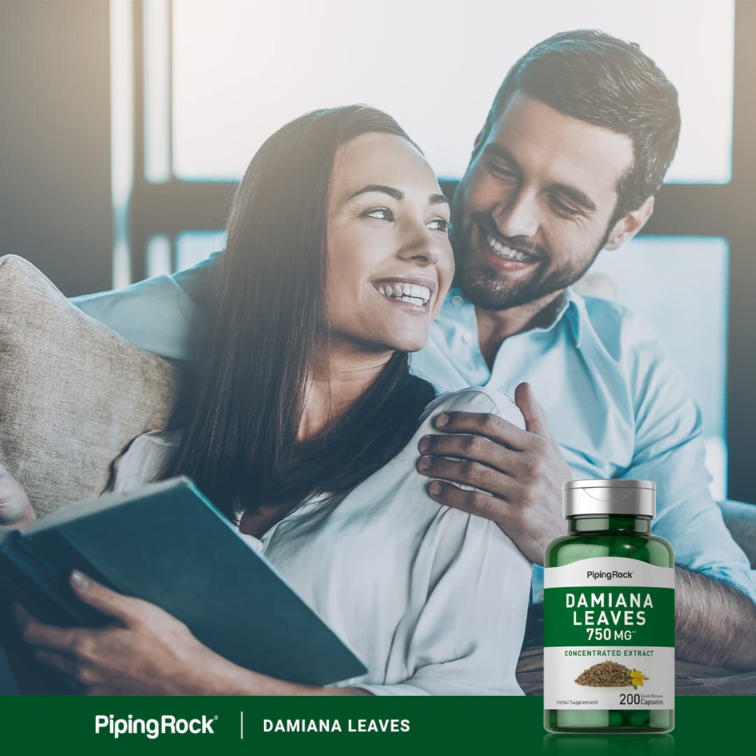 Piping Rock Capsules de Damiana avec des herbes naturelles
