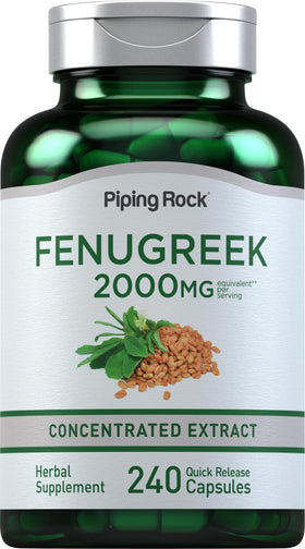 Piping Rock Capsules de Fenugrec 240 gélules vue de face