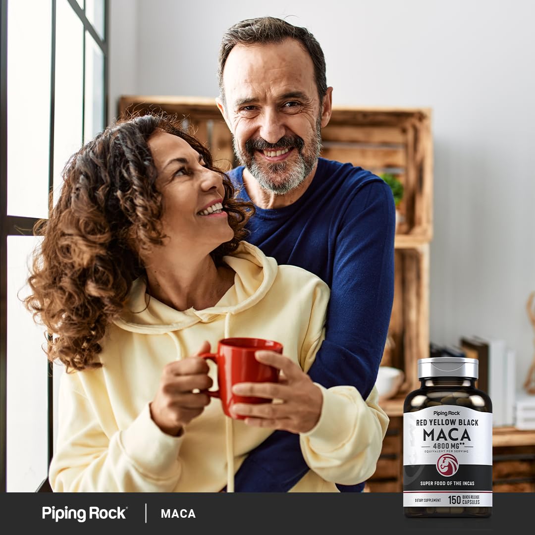 Piping Rock Capsules de racine de maca en milieu de vie active
