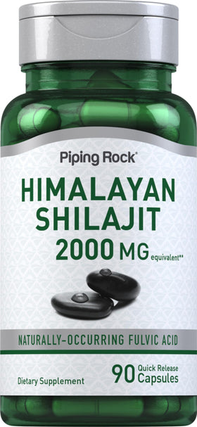 Piping Rock Capsules de Shilajit 90 comprimés en vue de face