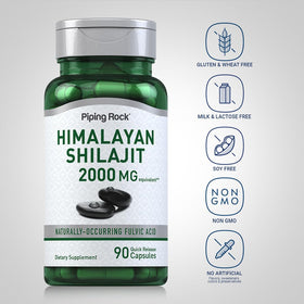 Piping Rock Capsules de Shilajit, format et dimensions du produit