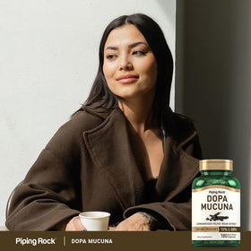 Piping Rock Capsules DOPA Mucuna sur une table
