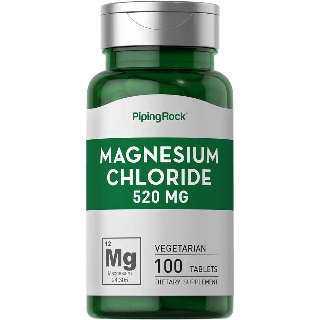 Piping Rock Chlorure de Magnésium 520 mg comprimés, vue avant