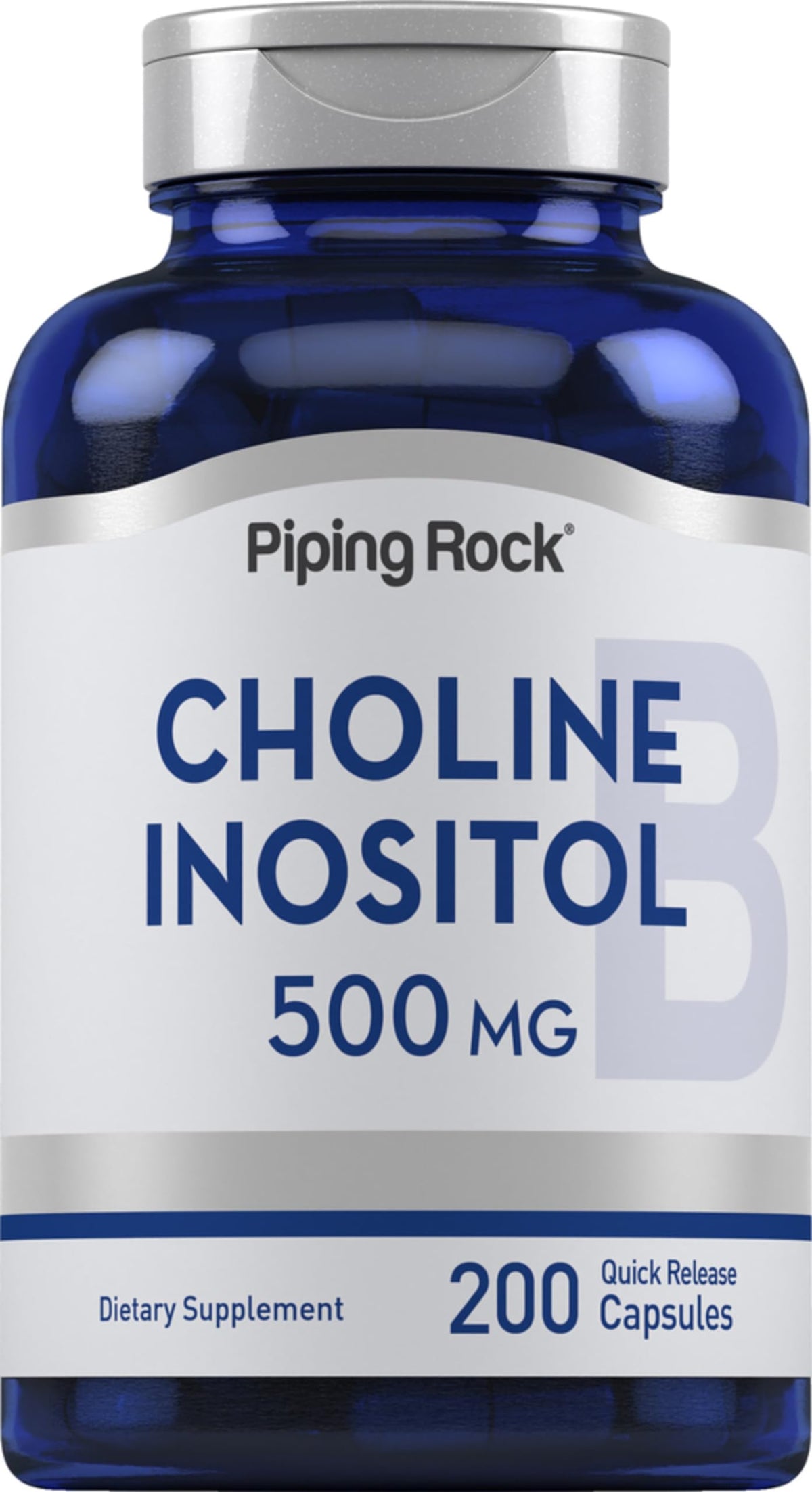 Piping Rock Choline Inositol 500mg 200 Capsules - vue de face