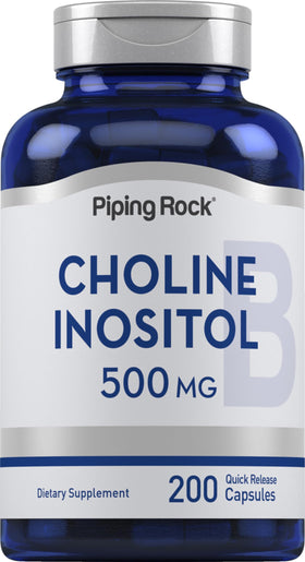 Piping Rock Choline Inositol 500mg 200 Capsules - vue de face