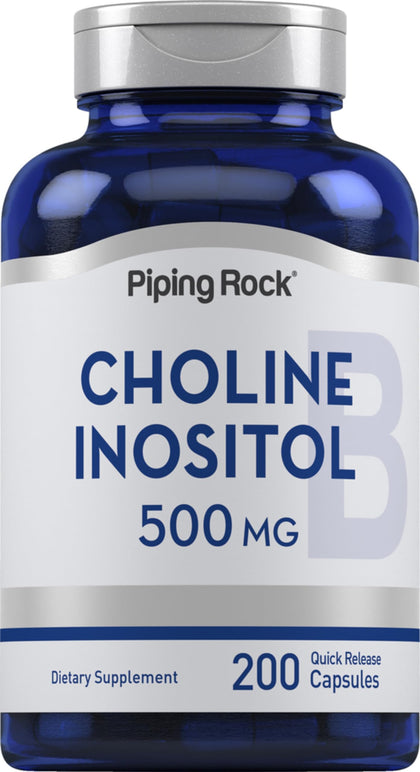 Piping Rock Choline Inositol 500mg 200 Capsules - vue de face