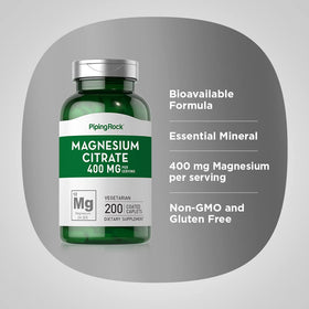 Piping Rock Citrate de Magnésium 400 mg, dosage recommandé