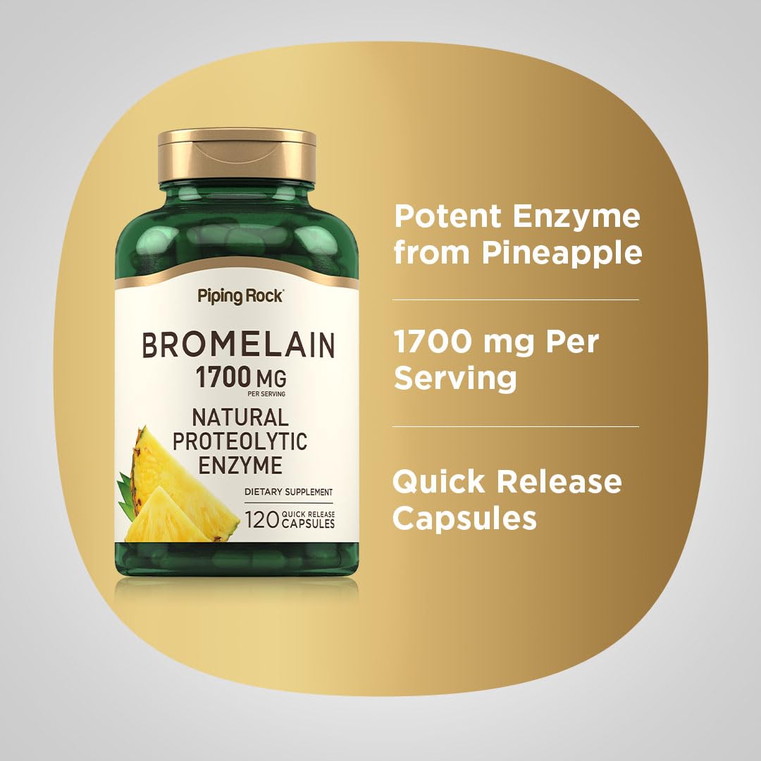 Piping Rock Complément Alimentaire Bromélaïne 1700 mg - Détail des capsules