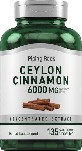 Piping Rock Complément Alimentaire Cannelle Ceylan 135 Capsules vue de face