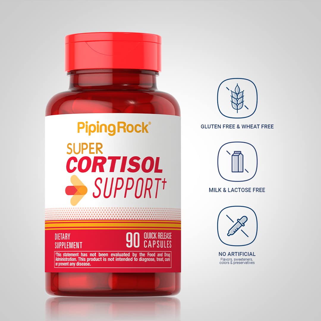 Piping Rock Complément Alimentaire Cortisol Manager étiquette avec ingrédients