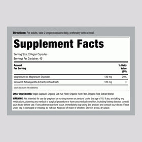 Piping Rock Complément Alimentaire Magnésium Glycinate 120 mg - Vue arrière