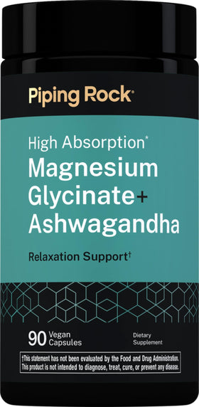 Piping Rock Complément Alimentaire Magnésium Glycinate 120 mg - Vue de face