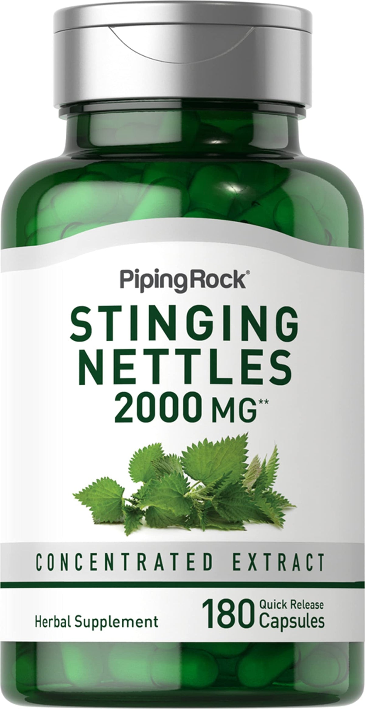 Piping Rock Complément Alimentaire Ortie 180 Capsules vue de face