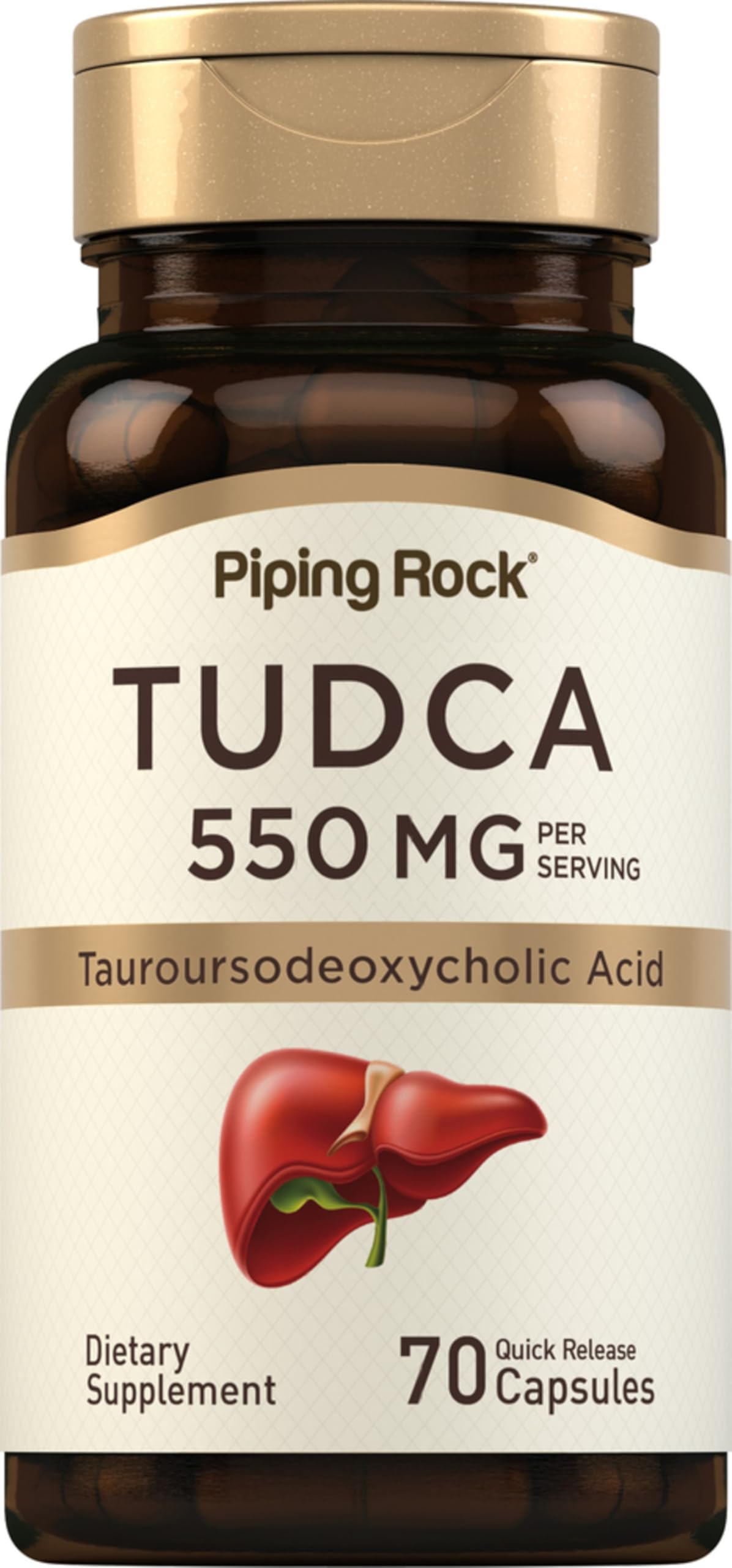 Piping Rock Complément Tudca 550mg 70 Capsules vue de face