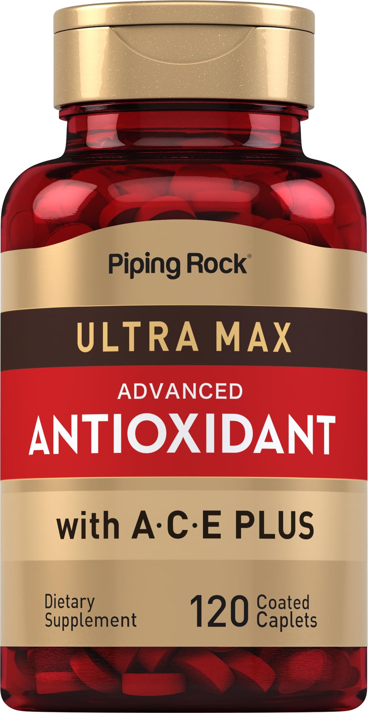 Piping Rock Compléments Antioxydants 120 Comprimés Revêtus, vue de face