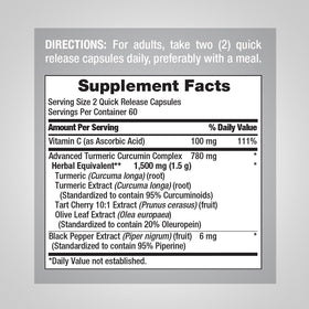 Piping Rock Complexe Curcuma Curcumin boîte avec capsules