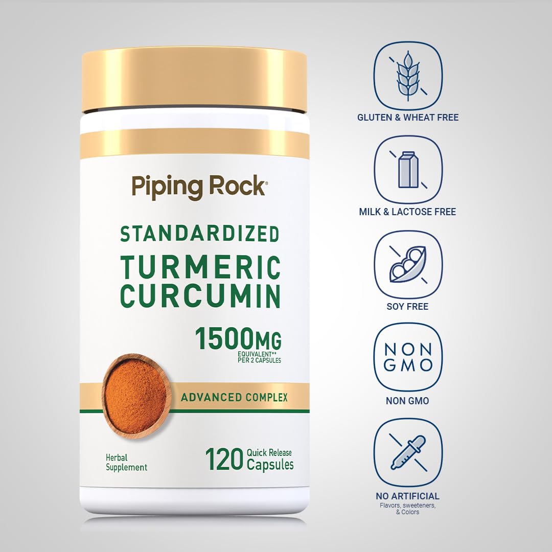 Piping Rock Complexe Curcuma Curcumin capsules à libération rapide