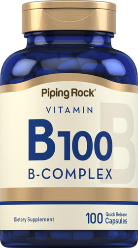 Piping Rock Complexe de Vitamines B100 100 Capsules vue avant