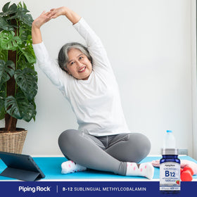 Piping Rock comprimés de vitamine B12 avec un verre d'eau