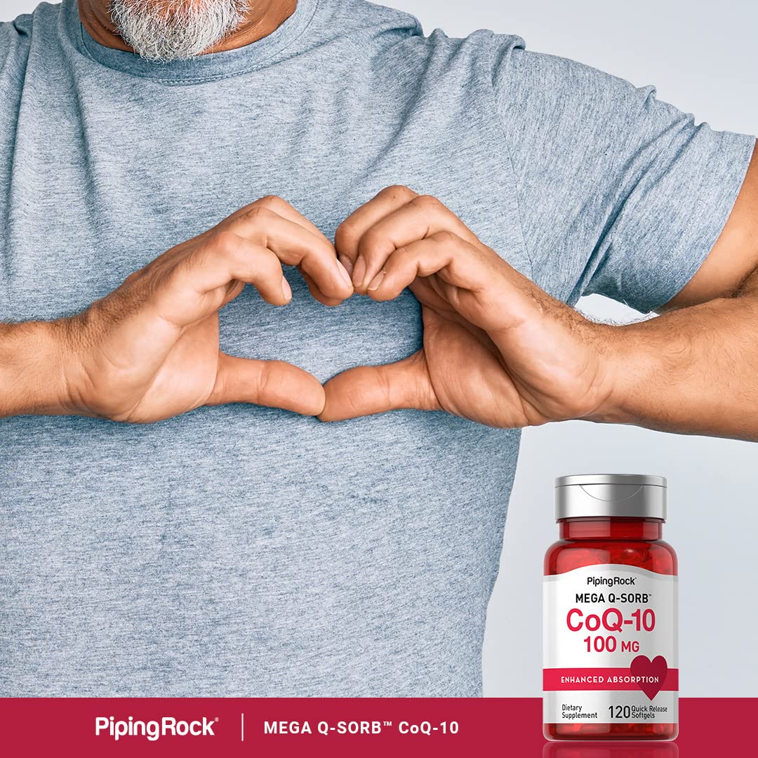 Piping Rock CoQ10 100mg avec extrait de poivre noir, dosage quotidien