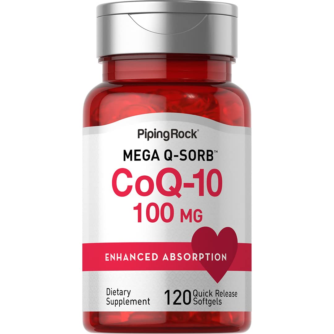 Piping Rock CoQ10 100mg gélules molles avec extrait de poivre noir