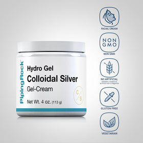 Piping Rock Crème de Silice Colloïdale 4 oz côté avec étiquette