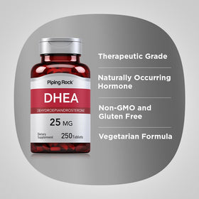 Piping Rock DHEA 25mg comprimés végétariens