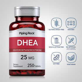 Piping Rock DHEA comprimés sur une table