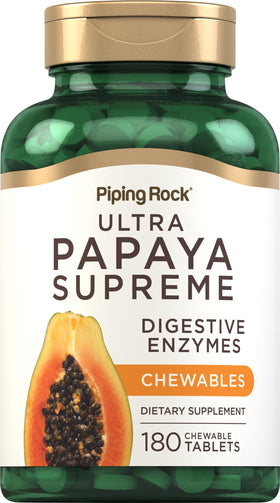 Piping Rock Enzymes à Mâcher à la Papaye flacon de 180 comprimés