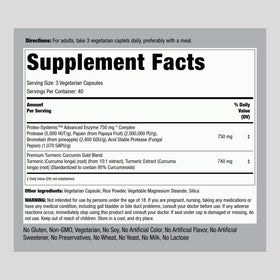 Piping Rock Enzymes Protéolytiques 120 Capsules emballage