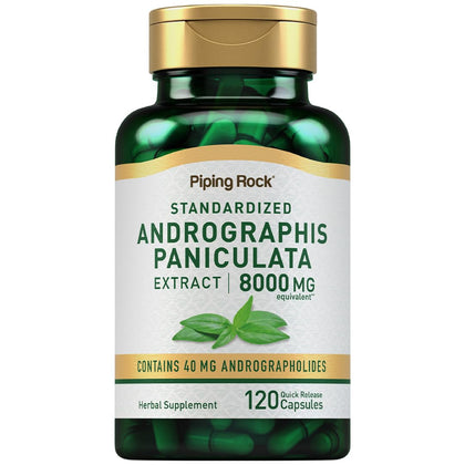 Piping Rock Extrait d'Andrographis Paniculata 120 Capsules vue avant