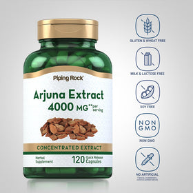 Piping Rock Extrait d'Arjuna 120 Capsules côté