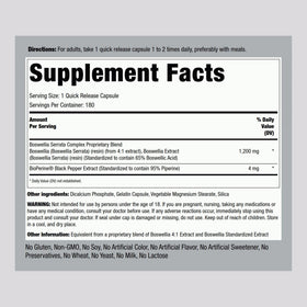 Piping Rock Extrait de Boswellia Serrata capsules avec étiquette