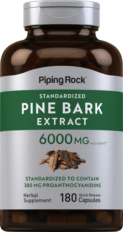Piping Rock Extrait de Écorce de Pin Capsules devant de la boîte