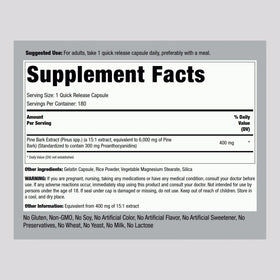Piping Rock Extrait de Écorce de Pin Capsules vue latérale