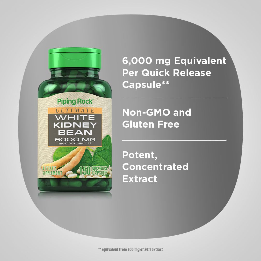 Piping Rock Extrait de Haricot Blanc, prise de capsules