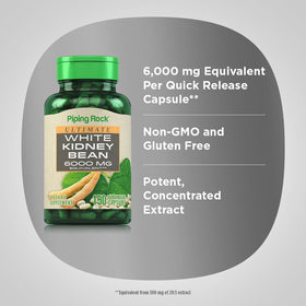 Piping Rock Extrait de Haricot Blanc, prise de capsules