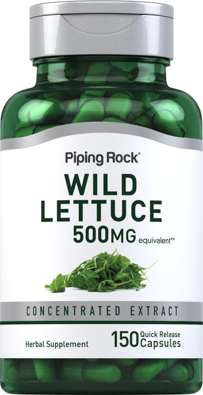 Piping Rock Extrait de Laitue Sauvage 150 Capsules avant