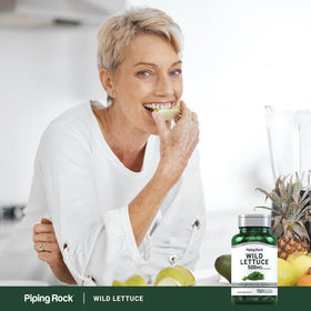 Piping Rock Extrait de Laitue Sauvage 150 Capsules ouvertes