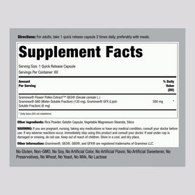 Piping Rock Extrait de Pollen de Fleurs 500mg - Capsules individuelles