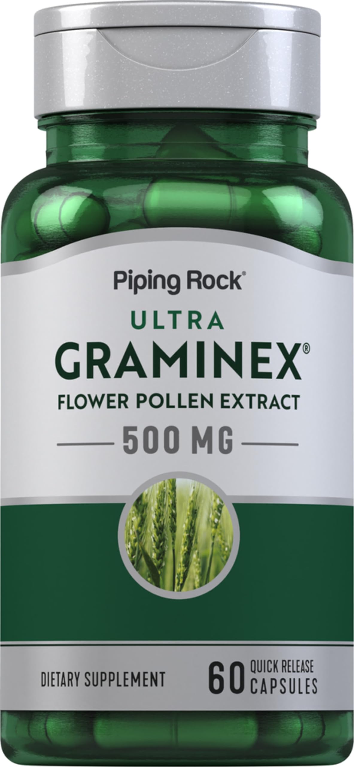 Piping Rock Extrait de Pollen de Fleurs 500mg - Emballage avant