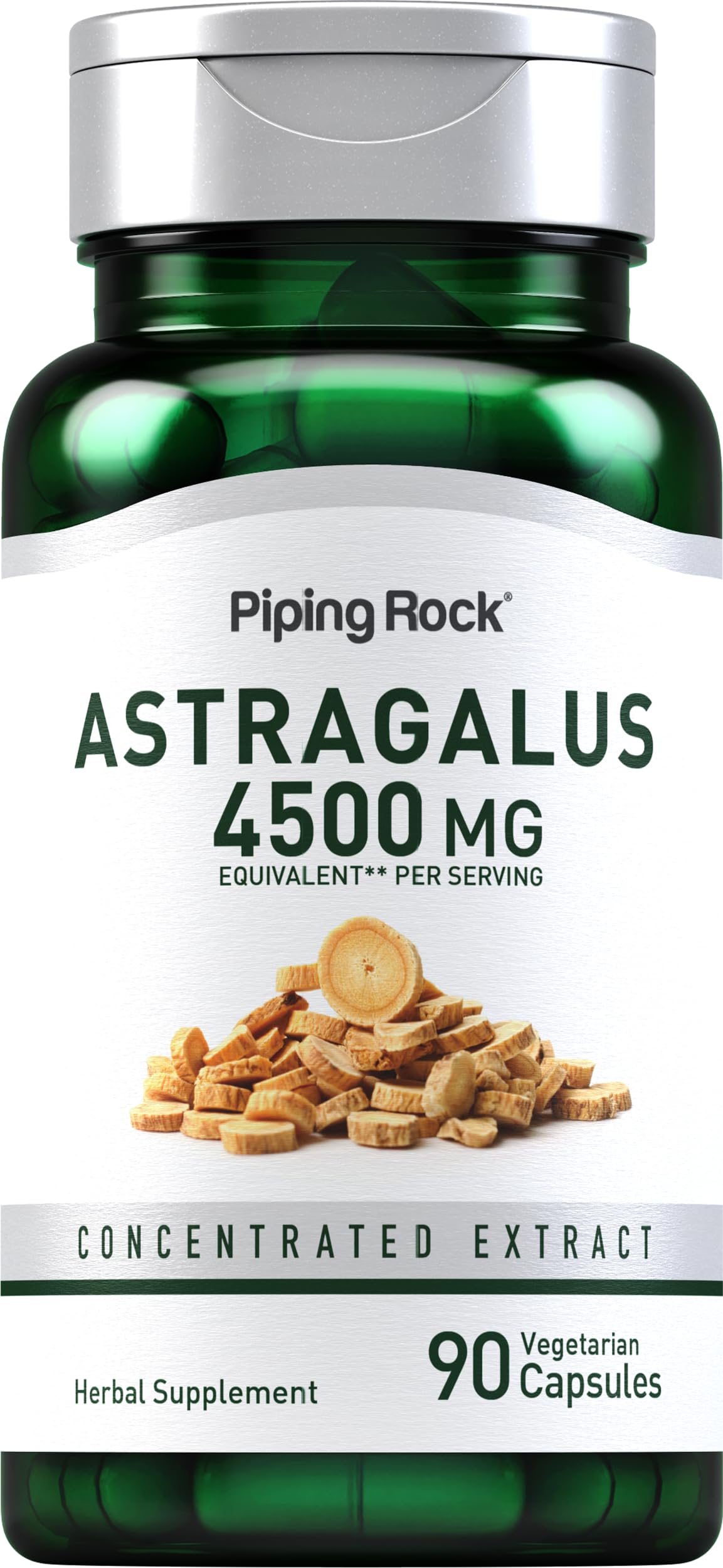 Piping Rock Extrait de Racine d'Astragale 90 Gélules Végétariennes vue de face