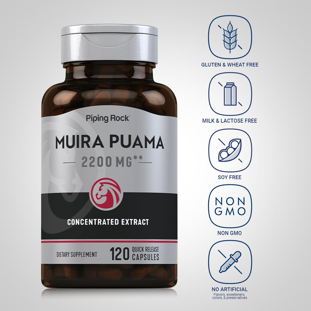 Piping Rock Extrait de Racine de Muira Puama - étiquette du produit