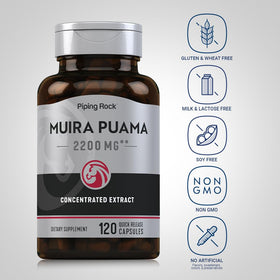 Piping Rock Extrait de Racine de Muira Puama - étiquette du produit
