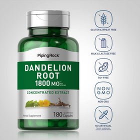Piping Rock Extrait de Racine de Pissenlit 180 Capsules contenu des capsules